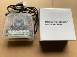 GPX C224CLR Clock Radio Prison Jail Issue Clear See Through AM/FM (NEW) - Picture 1 of 2