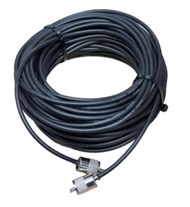 Cable coaxial aéreo CB RG58 soldado con enchufes PL259 20 metros/66 pies de largo. - Imagen 1 de 1