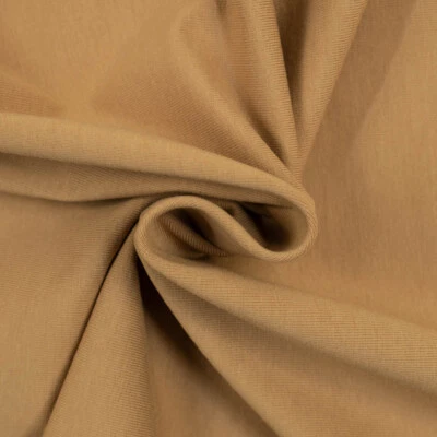 Jersey di cotone tinta unita jersey caramello, tinta unita (prezzo = 0,5 metri)