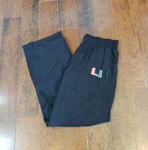 New Adidas Miami Hurricanes Mens XL Waterproof Gore-Tex Black Pants Retail $300