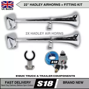 22" Hadley Air Horn Bundle ( 2x Air Horns + Fitting Kit ) - Picture 1 of 4