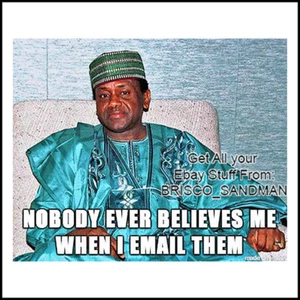 Fridge Fun Refrigerator Magnet NIGERIAN PRINCE "Nobody Believes It's Me" Funny - Picture 1 of 7