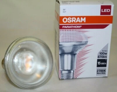 OSRAM LED PARATHOM 9,1W~100W E27 230V R80 STRAHLER  SPOT 36° 2700K  345lm(11961) - Bild 1 von 4
