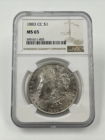 1883-CC Morgan Silver Dollar MS65 NGC Cover