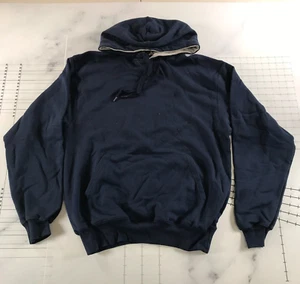 Vintage Champion Hoodie Sweatshirt Mens Medium Navy Blue Thick Cotton Blend - Picture 1 of 9