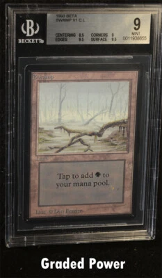 BGS Beta Swamp v1  9 Magic Beckett Graded MTG - Image 1 of 2