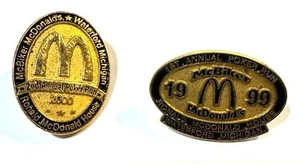 MC DONALDS BIKER POKER RUN PINS 1999 2000 MOTOCICLETA RONALD MC DONALD HOUSE - Imagen 1 de 2