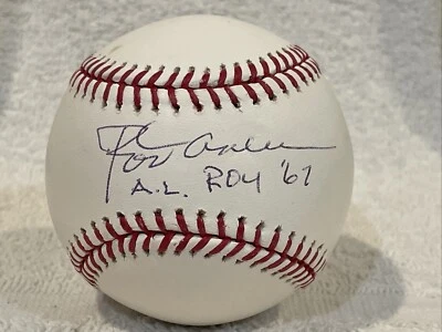 BEAUTIFUL Rod Carew 1967 AL ROY AUTO'D OML Baseball, Minnesota Twins, NICE-PSA!! - Image 1 of 4