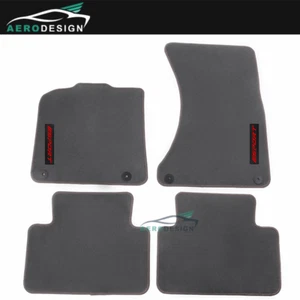 Fits 15-25 Porsche Macan Grey Floor Mats Carpet Nylon with Red SPORT 4PCS Set - Picture 1 of 3