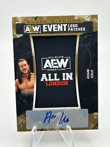 2024 AEW - Black Diamond - Event Logo Patch Auto /49 - Adam Cole - Bookend - Picture 1 of 2