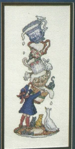 My Cup Runneth Over CROSS STITCH PATTERN magazine pages Marilyn Goss' Maggie - Picture 1 of 2