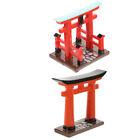Vogel Spielzeug: 2x Japanisches Shinto-Torii-Tor, rot, Miniatur-Deko