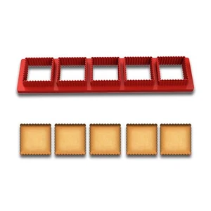 Mini Scalloped Square Cookie Cutter Set - 5 Squares (1") - Picture 1 of 1