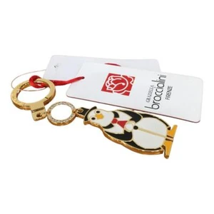 BRACCIALINI PORTACHIAVI AD ANELLO In metallo con 1 CIONDOLO pinguino AT0385 KR2 - Imagen 1 de 4