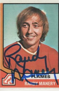 RANDY MANERY SIGNED 1974-75 TOPPS #86 - ATLANTA FLAMES - Picture 1 of 1
