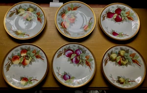Set of 6 Limoges France C Ahrenfeldt Fruit Plates - Picture 1 of 20