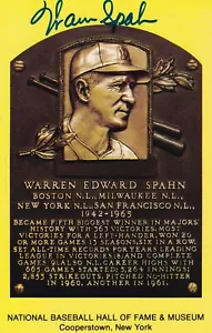Warren Spahn Signed / Autographed HOF Postcard Atlanta Braves - Picture 1 of 2