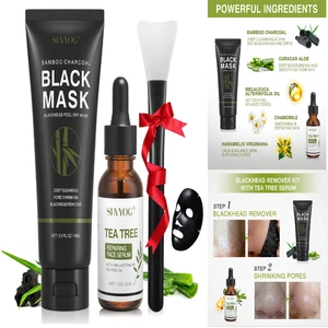 Holzkohle-Peel-Off-Maske | Teebaumserum für Porenreinigung - Bild 1 von 10