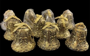 Barock Stil Weihnachtsschmuck Viktorianische Feiertag Glocken 10er Set Vintage - Bild 1 von 2