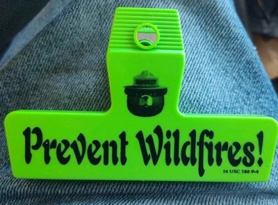 DE COLECCIÓN SMOKEY THE BEAR CHIP BOLSA DE COMIDA CLIP VERDE PREVENIR INCENDIOS FORESTALES Foto 1 de 3