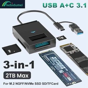 Boîtier Externe SSD M.2 NVMe/NGFF – USB-C 10Gbps + Lecteur SD/TF MAC/PC/Phone - Picture 1 of 16
