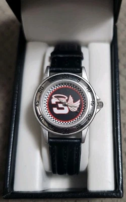 🔥 Nuevo En Caja Reloj Ángel NASCAR Dale Earnhardt #3 De Colección Negro Plata Foto 1 de 3