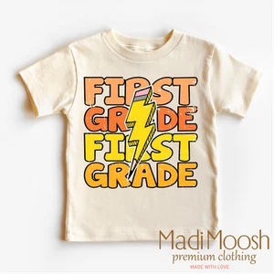First Grade Lightning Bolt Shirt - School Shirt - Picture 1 of 6