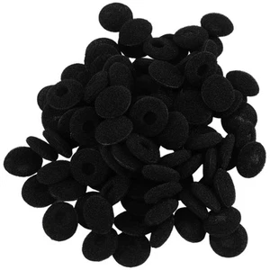 100 Pcs Black Sponge Earbud Headphone Ear Pads Cover Replacement U9J58561 - Foto 1 di 6