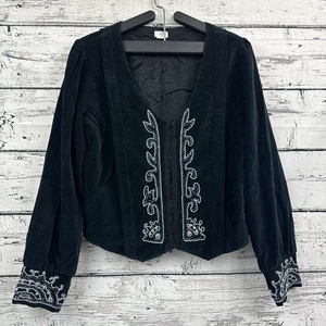 Snak Damen 100 % Baumwolle außen bestickt Samt Langarm Jacke [Größe 10] - Bild 1 von 9