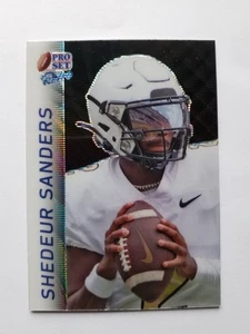 2024 Leaf Pro Set Metal Shedeur Sanders Retro Wave Black Rookie card 2/3 Jersey# - Picture 1 of 2