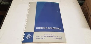 Rohde & Schwarz VHF medidor de campo HFV manual - Imagen 1 de 1