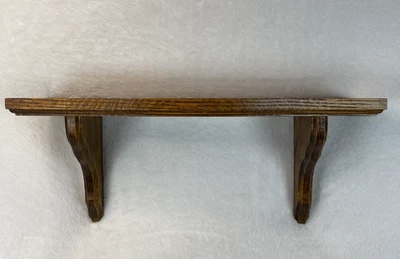 Vintage Solid Wood Wall Shelf Plate Groove Display 15.75” Country Style - Image 1 of 4