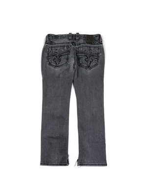 Jean elástico recto Rock Revival Lambeth para hombre 34/29 descolorido negro Foto 1 de 4