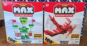 Zuru Max Build More Dragon Attack & Knight's Castle Legos Lot Of 2 - 🧱 - Picture 1 of 3