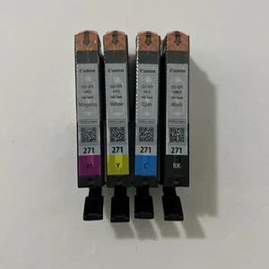Genuine Canon CLI-271 4-Pack Ink Tanks - Black Cyan Magenta Yellow - Picture 1 of 3