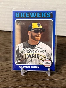2024 Topps Heritage High Oliver Dunn Brewers Blue Border RC card #653 - Picture 1 of 2