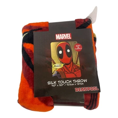 Marvel Deadpool Silk Touch Throw Blanket Unisex 40"x50" Multicolor Soft NEW - Image 1 of 4