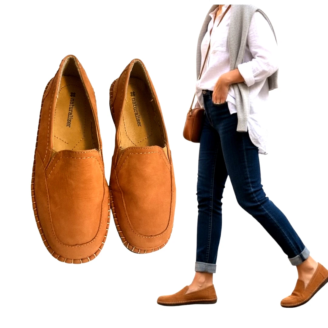 Naturalizer Women's Hawthorn Leather Slip-On Sneakers - Brown, Size 7.5 Medium (B,M) - View #13