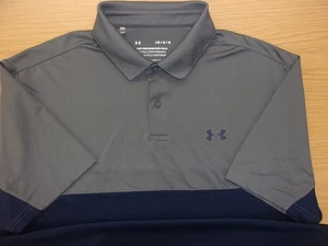 Under Armour UA Golf 2.0 Textured Colorblock Stretch Poloshirt Herren L ~NEU~ - Bild 1 von 2