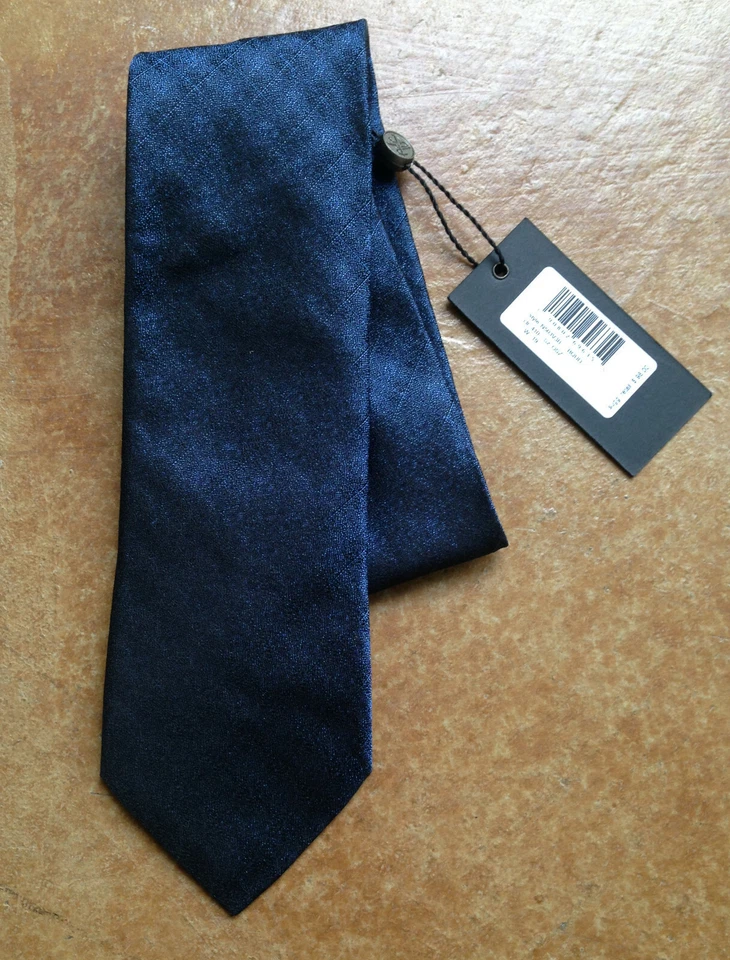 New John Varvatos Men's Subtle Plaid 100% Silk Neck Tie, Blue, One Size  - Image 1 of 1