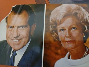 President and Mrs. Richard M. Nixon, Real Photo 19 Flawed - Picture 1 of 4