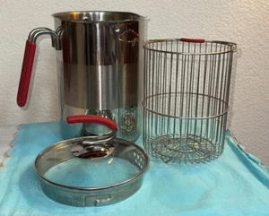 Kuhn Rikon Stainless Steel Vegetable Steamer 12-Cup 4th Burner Pot With Basket - Picture 1 of 11