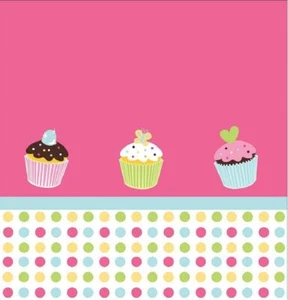 Sweet Treat Cupcake Polka Dot Birthday Party Decoration Plastic Tablecover - Picture 1 of 1