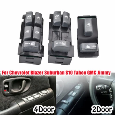 Interruptor de ventana eléctrica LHD conductor pasajero para Chevy GMC K1500 K2500 K3500 Yukon Foto 1 de 2