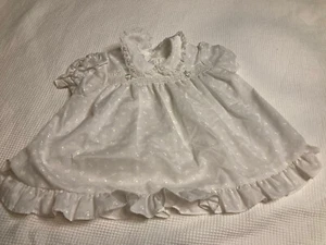 Vestido vintage blanco ojales con SS - 12 M - Imagen 1 de 4