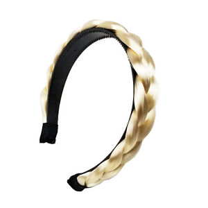 Hair Braided Plaited Headband Synthetic Hairband for Women Girls