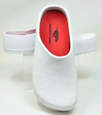 Zuecos mulas tipo cocodrilo blanco Rocket Dog cómodos enfermeras talla 7  Foto 1 de 3