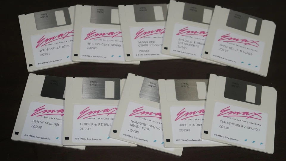 Juego de discos de biblioteca de fábrica EMU Emax ZDXXX - 10 disquetes - lote de discos E-mu #99 Foto 1 de 1