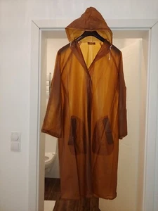 Toller Vintage PVC Semitransparent Regenmantel Regen Mantel Jacke 46/XL - Bild 1 von 5