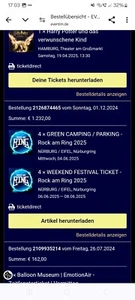 Rock am Ring 2025 Weekendfestival Ticket Inklusive Green Camping - Bild 1 von 1